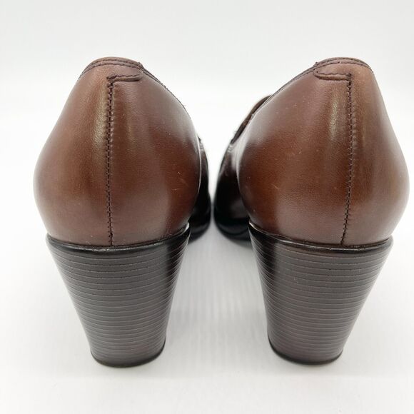 Dansko Beth Pumps Womens 42 Brown Heeled Leather Minimalist Comfort Clog Classic - Picture 5 of 10